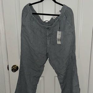 Linen Flared Trousers